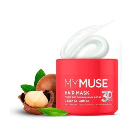 Маска для окрашенных волос 300мл MY MUSE Защита цвета и увлажнение 3D Matrix Plus (4)