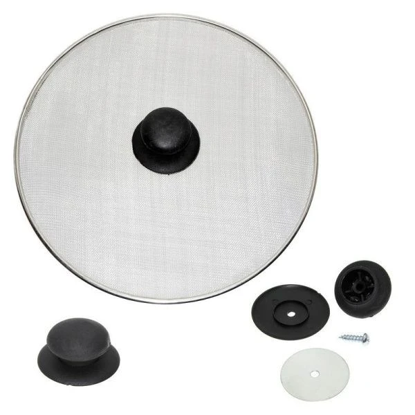 Экран от брызг 28см металл плоский с кнопкой (54.45) AN11-33 (36/72)