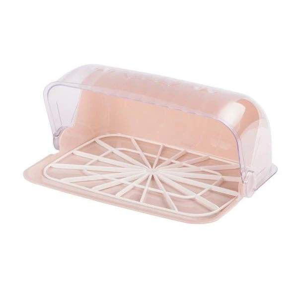 Хлебница 34*27*18см пластик ИЗОБИЛИЕ светло-бежевая (6)