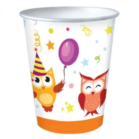 Стакан бумажный 250мл (набор 6шт.) СОВУШКИ (120)