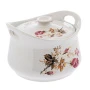 Супница 3л фарфор с прорезными  ручками МИКС