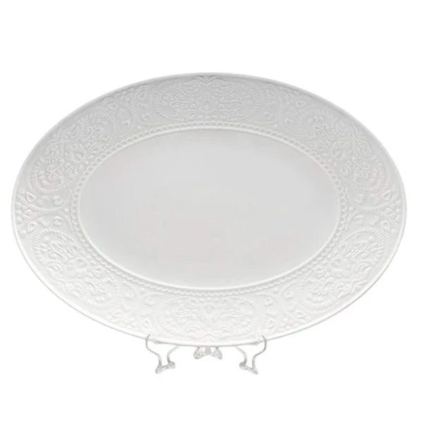 Блюдо 35,5*25,5см фарфор АЖУР КЛАССИК овальное (24)