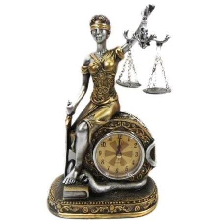 яяяСтатуэтка Богиня правосудия с часами 14.5*8*24.5см, QMH219545-3 'HOL20638 (1-12)