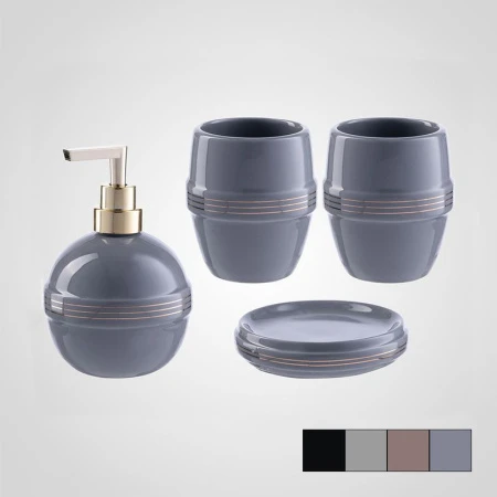 Набор для ванной комнаты 4пр керамика микс 19219-8 (12)
