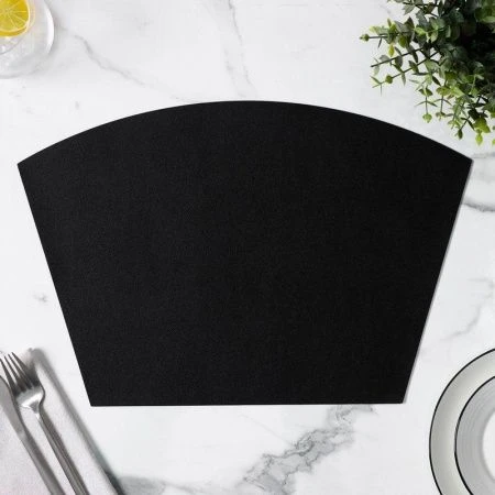 Салфетка кухонная 30*44см экокожа ТЭМ трапеция черный (120)