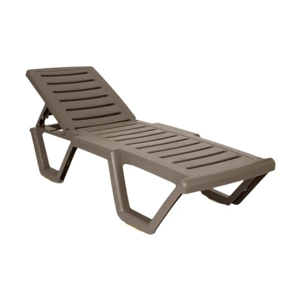 Шезлонг 186*63*32см пластик АТЛАНТ графит нагрузка до 150кг (1)