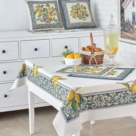 Скатерть 138*240см гобелен ЛИМОНЫ В ВАЗЕ 01090 Скатерть 138*240см гобелен ЛИМОНЫ В ВАЗЕ 01090