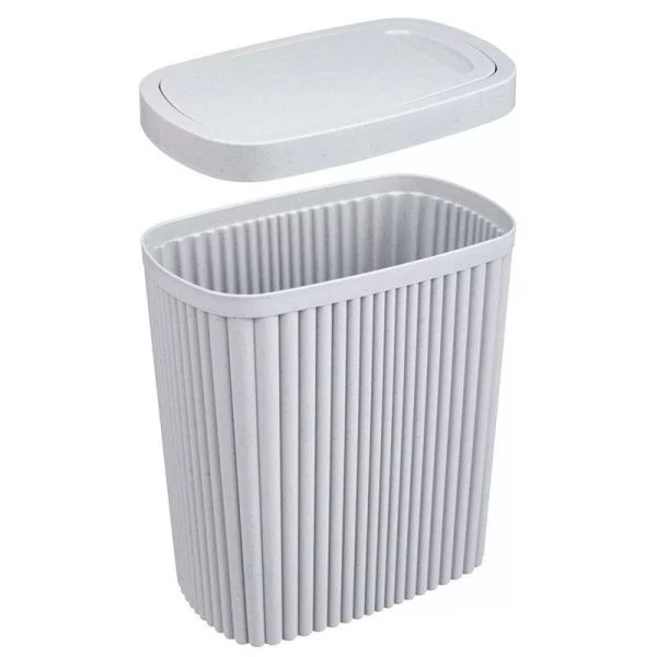 Контейнер для мусора 1,9л 225*140*253мм пластик VELVET светло-серый флэк с подвижной крышкой (8) Контейнер для мусора 1,9л 225*140*253мм пластик VELVET светло-серый флэк с подвижной крышкой (8)