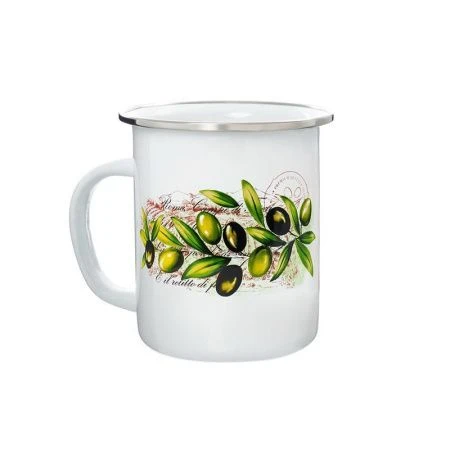 Кружка 500мл эмаль ОЛИВЫ ТОСКАНЫ (10)