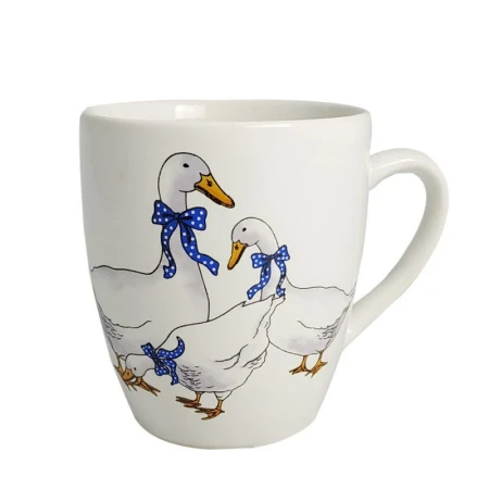 яяяКружка керамика 340мл декор 1.8 Гуси (32)