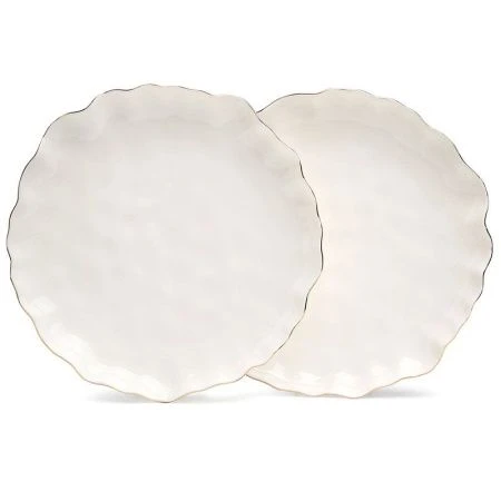 Тарелки мелкие набор 2шт 20*3см фарфор Charm с золотой отводкой десертные (12)