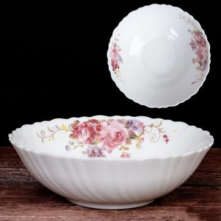 Салатник 480мл стеклокерамика РОЗОВАЯ КОМПОЗИЦИЯ 15,5см TW-60XN (7065) (6/72)