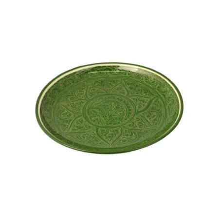 Блюдо (ляган) 30см керамика зеленый (16)