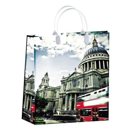 Пакет с пластиковой ручкой полиэтилен 32*40*10см Евротур (20/200)