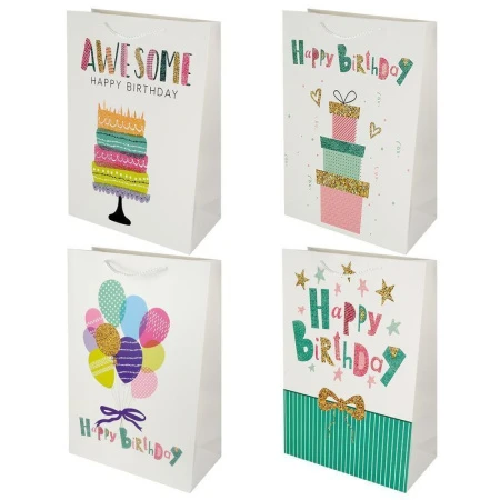 Пакет бумажный 31*42*12см, 4 вида HS1857- XL/JC-11019 (300)