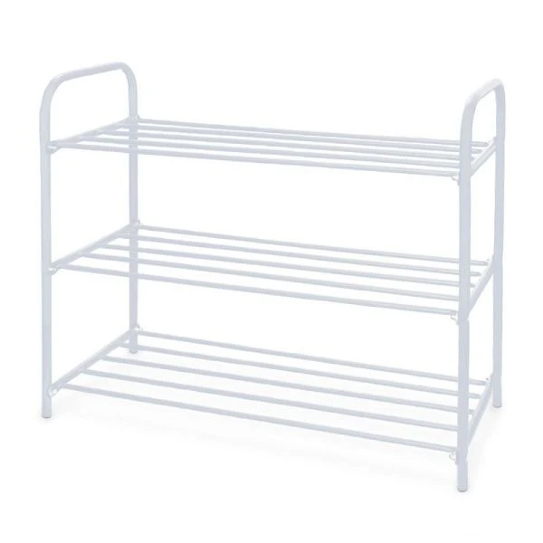 Полка для обуви 3 секции 590*330*800мм металл КОМФОРТ узкая серая матовая ЭТК3 (1)