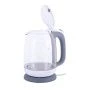 Чайник электрический 1,7л стекло белый с серым с подсветкой, арт.1720G (6)