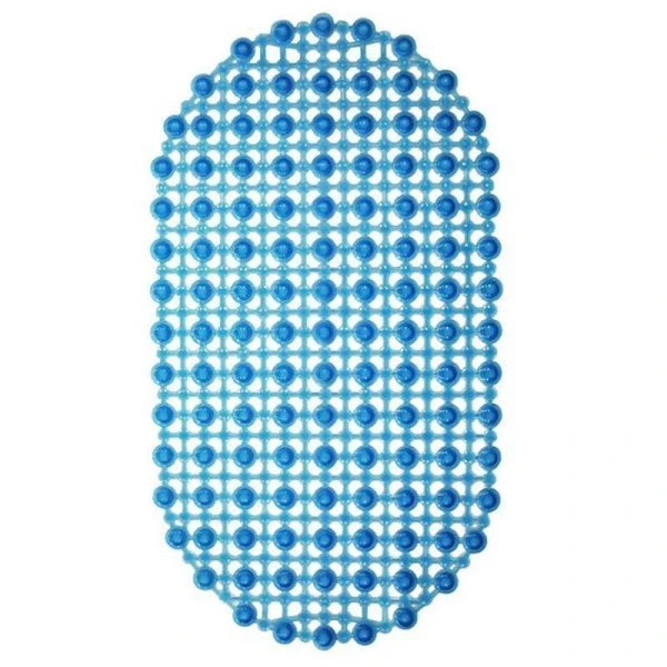 Коврик противоскользящий 36*65см ПВХ КОМФОРТ синий (20)