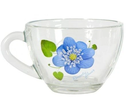 Кружка 200мл стекло Прага ЦВЕТОК РОМАНТИКА (24)