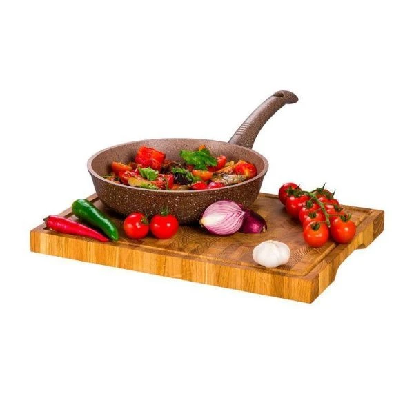 Сковорода 22см алюминий АП ГРАНИТ глубокая с несъемной ручкой коричневая Dariis Duo-108 (10)