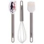 Набор кухонных принадлежностей 3пр (венчик, лопатка, кисточка) силикон ПАРИЖСКИЕ КОТЫ (72)