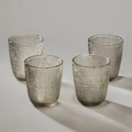 Стаканы набор 4шт 300мл стекло Tempo grey (6)