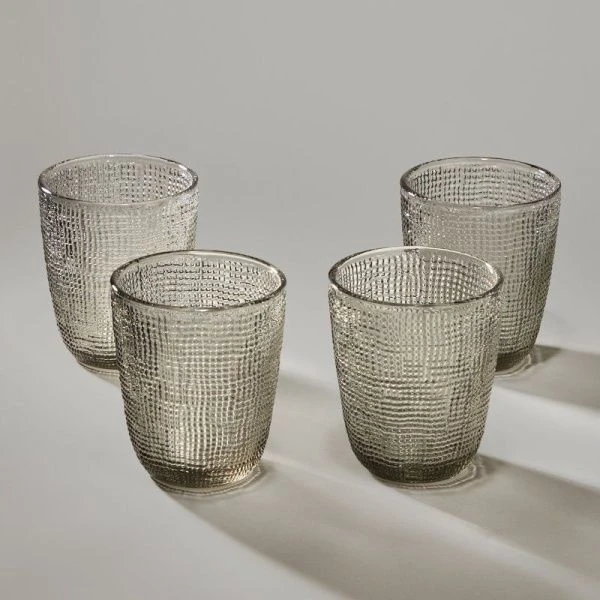 Стаканы набор 4шт 300мл стекло Tempo grey (6)