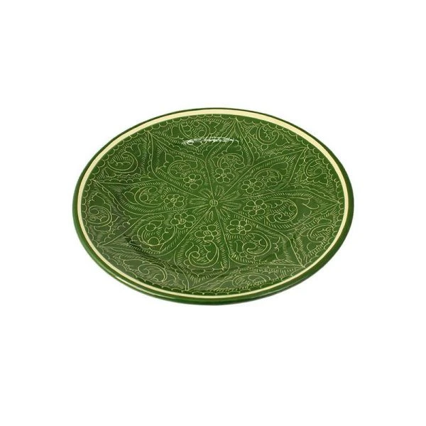 Блюдо (ляган) 26см керамика зеленый (20)