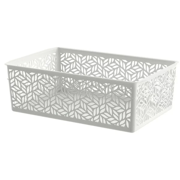 Корзина для хранения 4,3л 290*190*95мм пластик Linden светло-серая  (12) 221313321/03