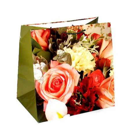 Пакет бумажный 30*30*20см квадратный глянцевый Розалинда 21-023 (12/144)