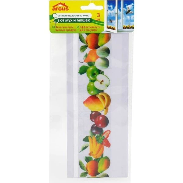 Ловушка клеевая оконная для мух 3шт. в пакете ARGUS (24)