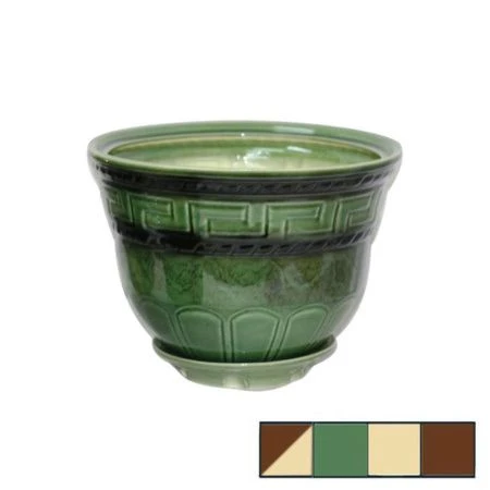 Горшок цветочный керам. ГРЕЦИЯ №1 (1сорт) d=28см h=22см 6,3л цвета в ассортименте