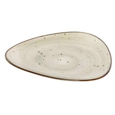 Тарелка мелкая 21*20см фарфор SAMOLD ГРАФИТ (6)