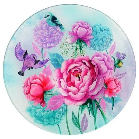 Доска разделочная 20см стекло ПИОНЫ И ПТИЧКИ VL48-154