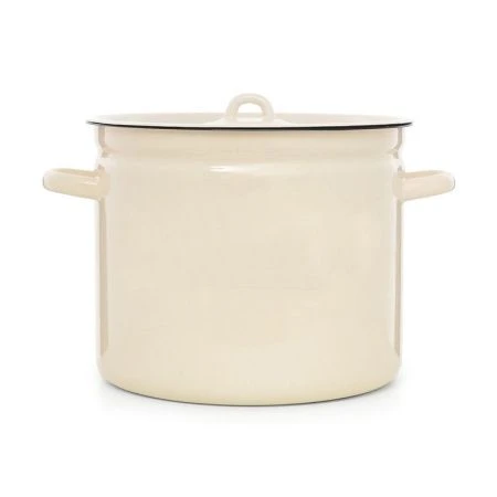 Кастрюля 9л эмаль Жемчужная цилиндрическая (4)