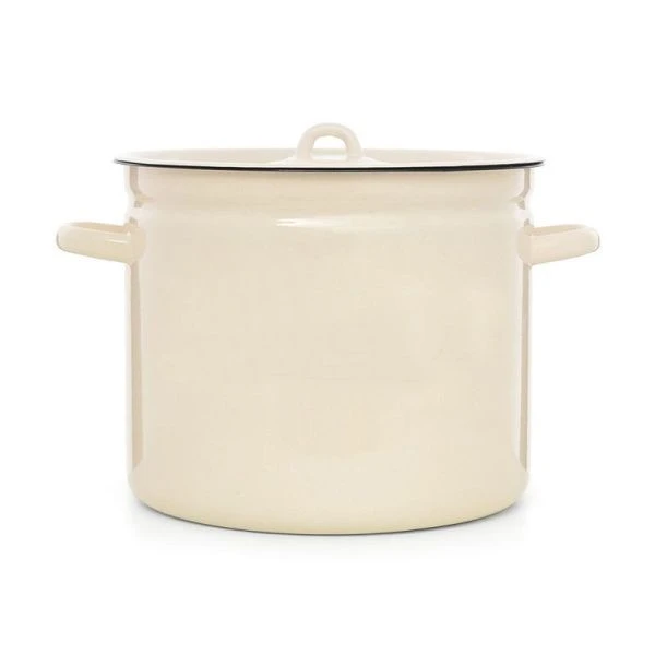 Кастрюля 9л эмаль Жемчужная цилиндрическая (4)