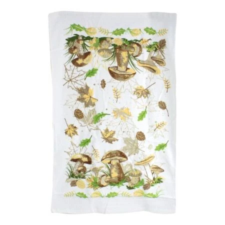 Полотенце махровое 40*65см Грибочки коричневое 4213202-2