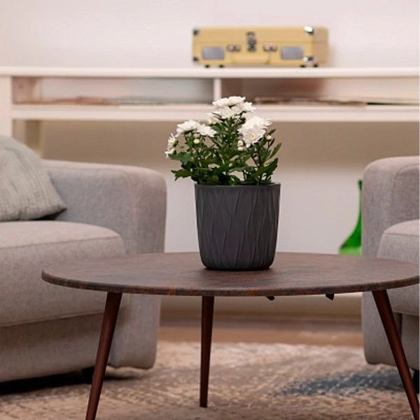 Горшок для цветов пластик Desert 3,6л d182 h177мм серый (18)