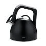 Чайник со свистком 2,7л нерж.сталь СИРИУС матовый черный, нейлон,ручка, индукц.капс.дно LR00-98 (6)