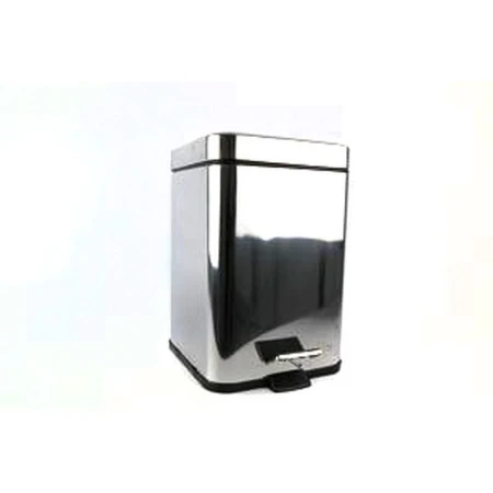 Контейнер для мусора 6л хром.металл с педалью квадратный JC-2436 (4)