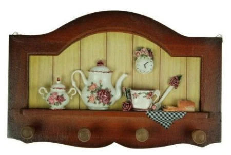 яяяВешалка-коллаж 4крючка Розы 30*19*4см (24) 32487