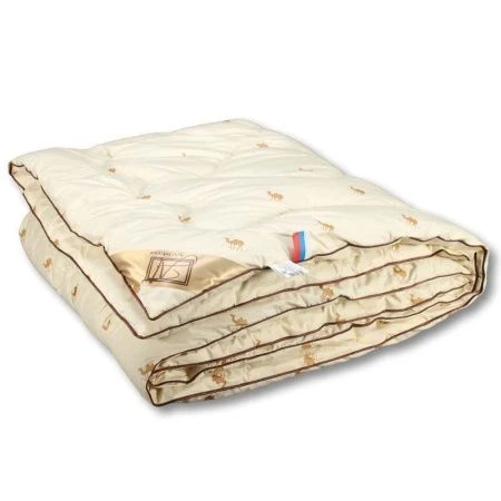 Одеяло 2сп классическое САХАРА 172*205 (заменитель верблюжьей шерсти пл.400/чехол 100% тик)