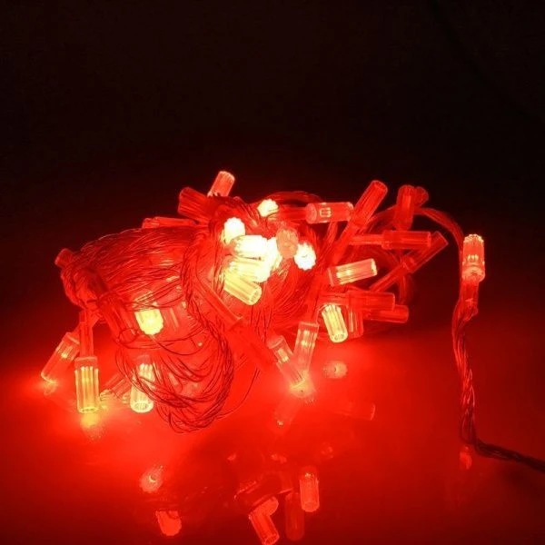 Гирлянда эл. 10м (70 диодов led, прозрач.провод) (красный) 8002/JC-10222 (100)