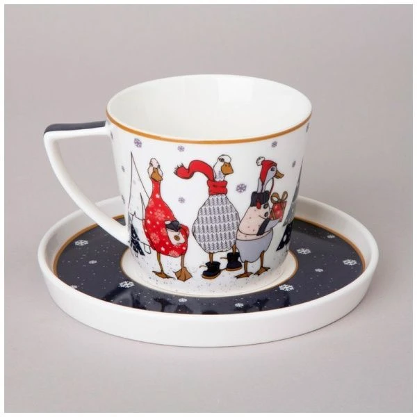Чайный набор 2пр фарфор FAMILY CHRISTMAS на 1 персону 250мл (24)
