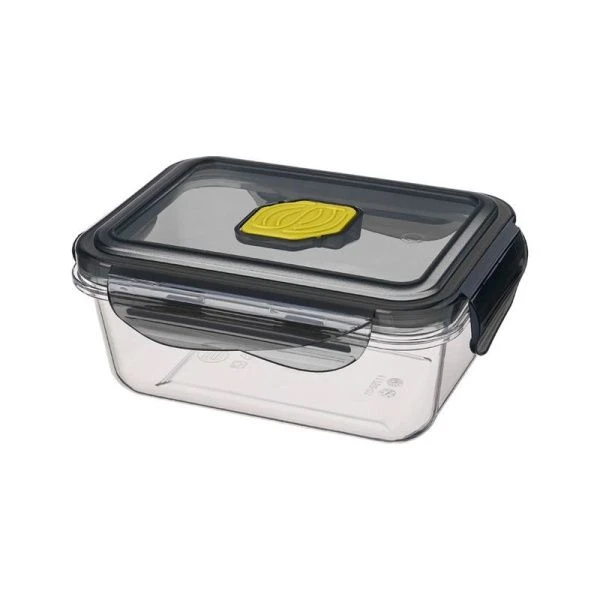 Контейнер пищевой СВЧ 450мл 140*110*66мм пластик BRILLIANT с клапаном герметичный черный (12)