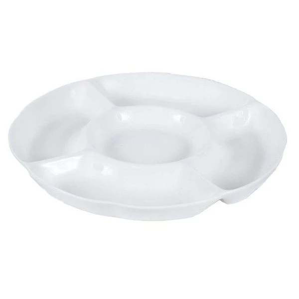 Менажница 5 секций 25*25*3см фарфор МАРШМЕЛЛОУ (20)