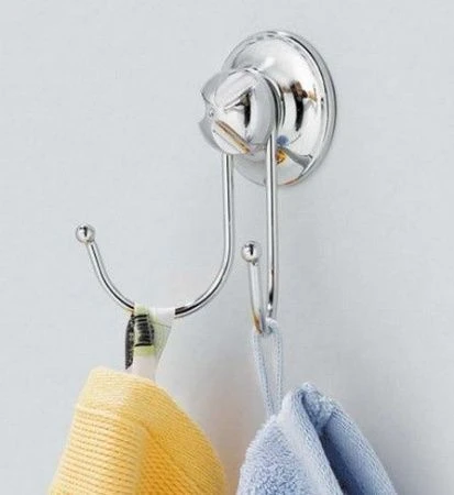 яяяКрючок на присоске двойной 9,5*6*9,4см d53мм EVERLOC (48)