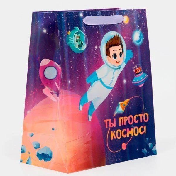 Пакет ламинированный «23*27*11,5см Ты просто космос