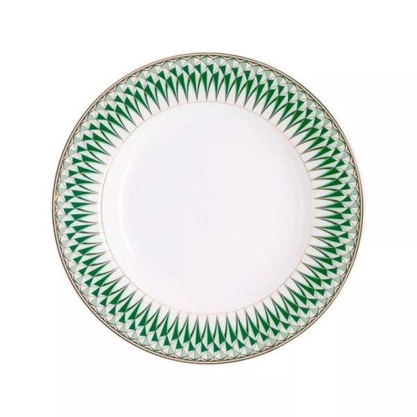 Столовый набор 27пр фарфор ИЗУМРУД на 6 персон бело-зеленый с золотистым кантом AL-1005/27-E11 (2)