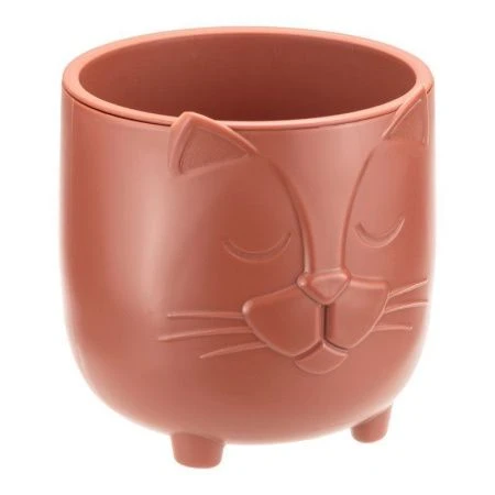 Кашпо 650мл d115мм пластик БАСЯ со вставкой Терракотовый (6)